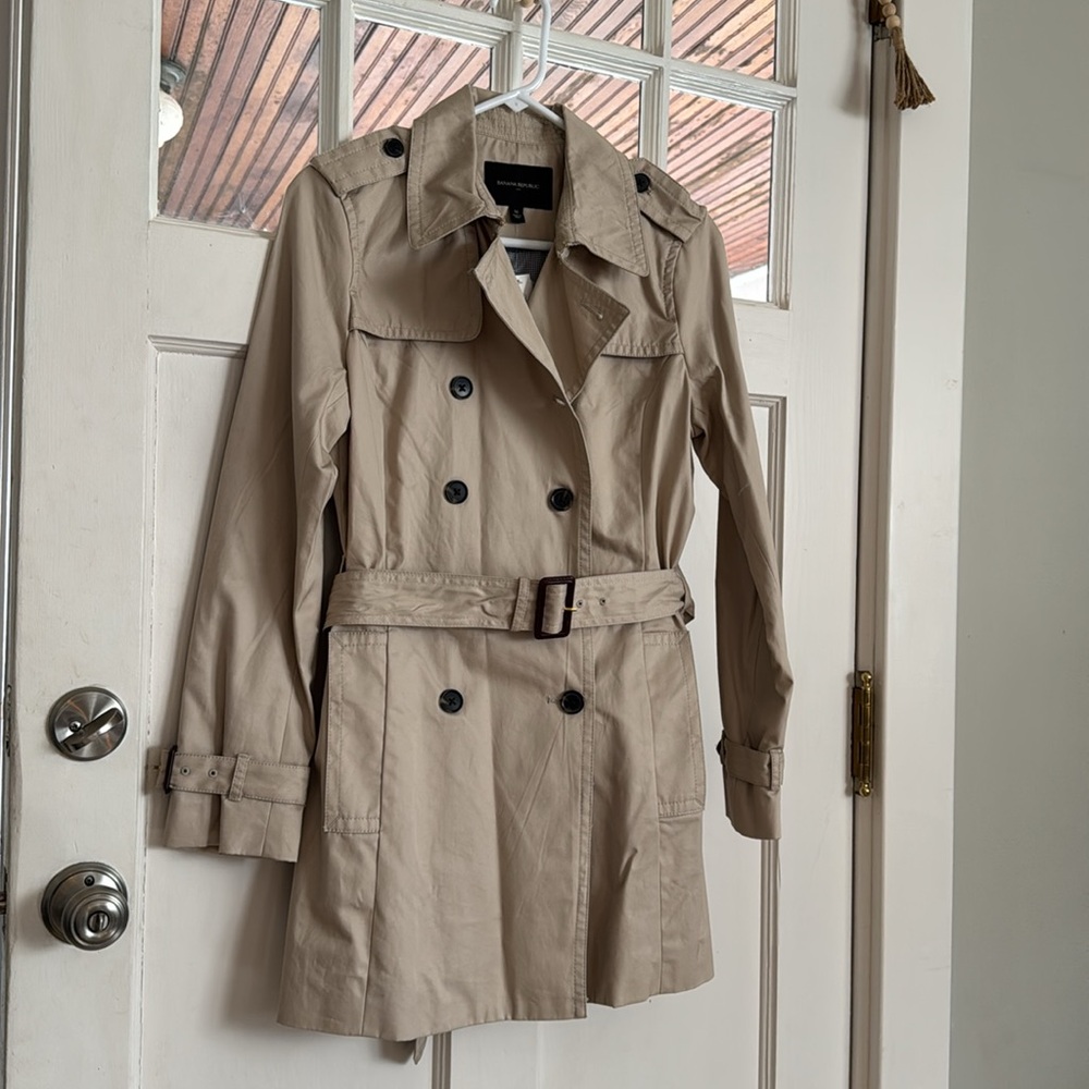 Natural Trench Coat Buttons Women’s M